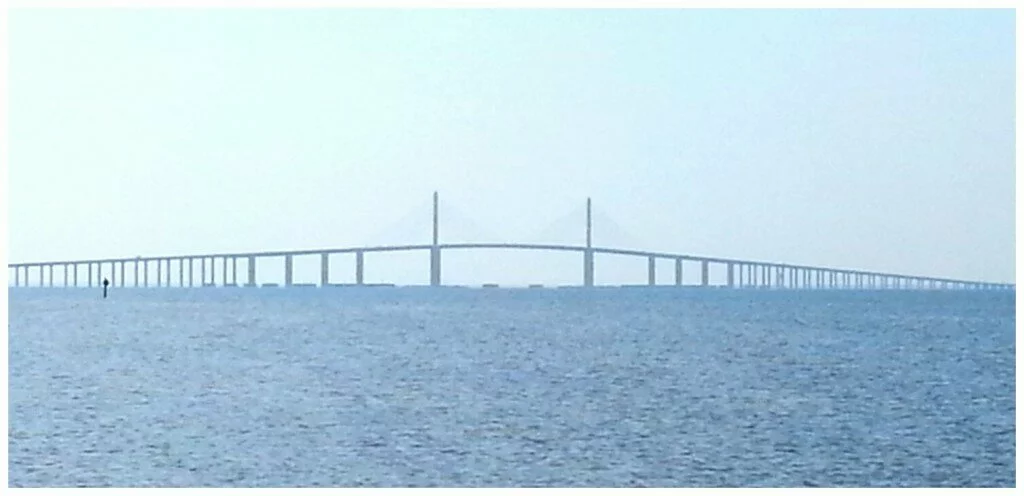 Skyway Bridge view from Fort De Soto